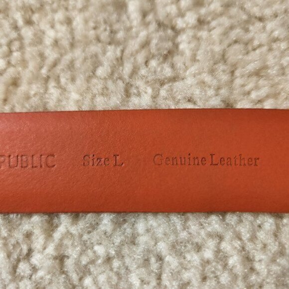 Never Worn! Green Michael Kors & Banana Republic Orange Leather Belts - Picture 7 of 9